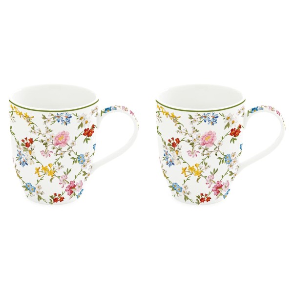 Set 2 Mugs Floral 'Easy Life'